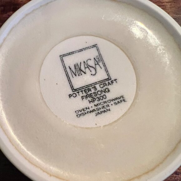 Mikasa Potters Craft Firesong Ceramic Mugs Set Of 4 Japan Microwave Dishwasher S - Picture 4 of 8